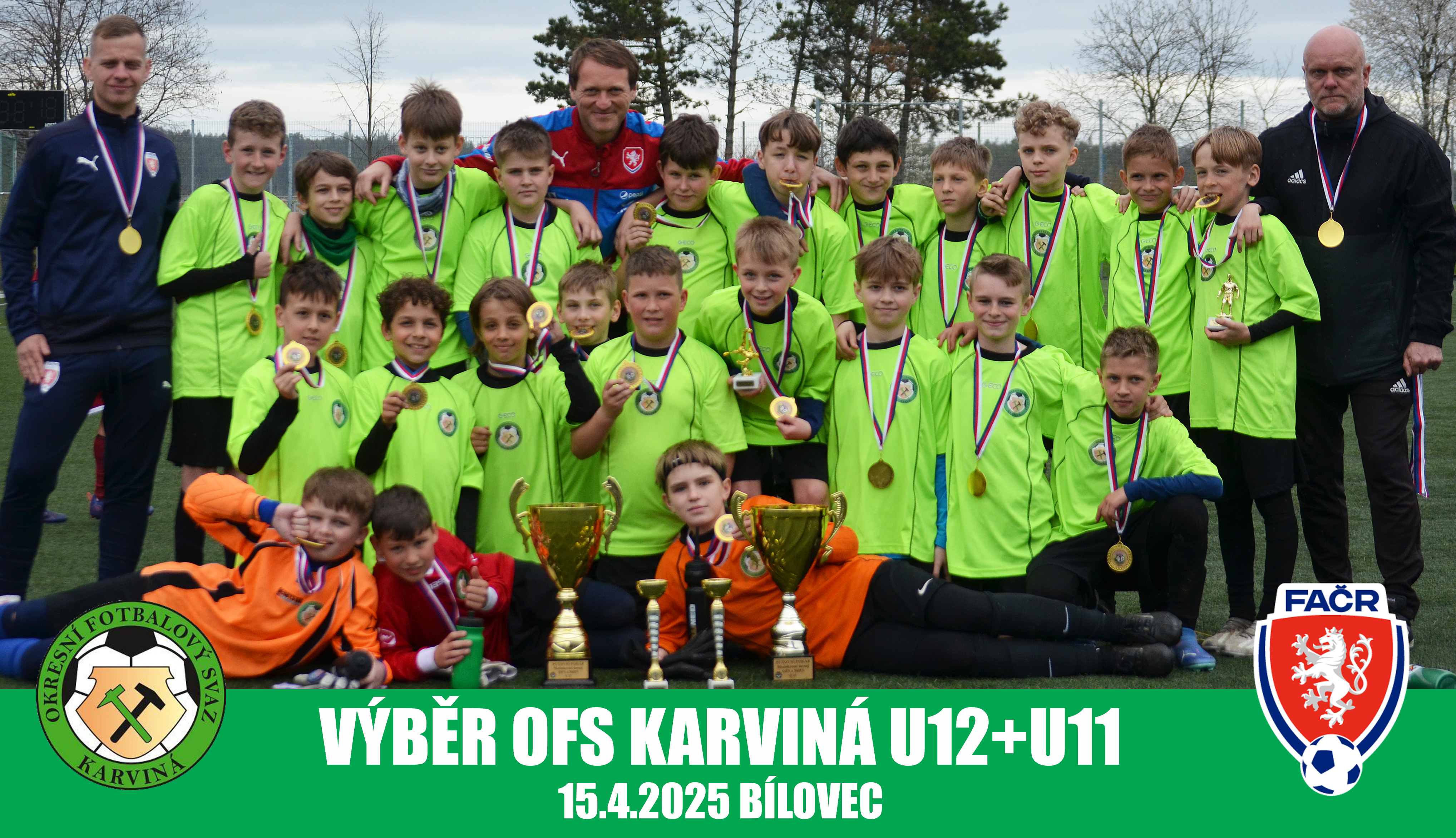 Výběry OFS Karviná U12 a U11 vyhrály meziokresní soutěž